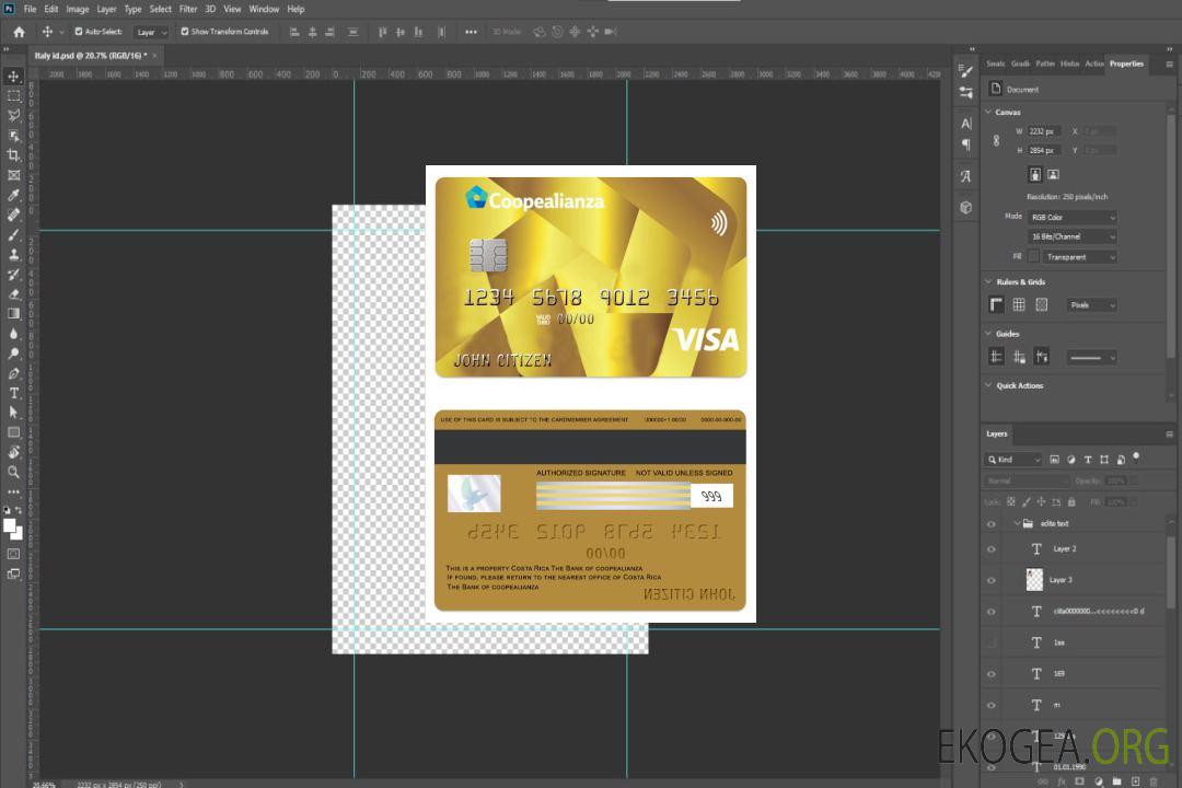 Carte visa or Costa Rica Coopealianza template Carte visa or Costa Rica Coopealianza template